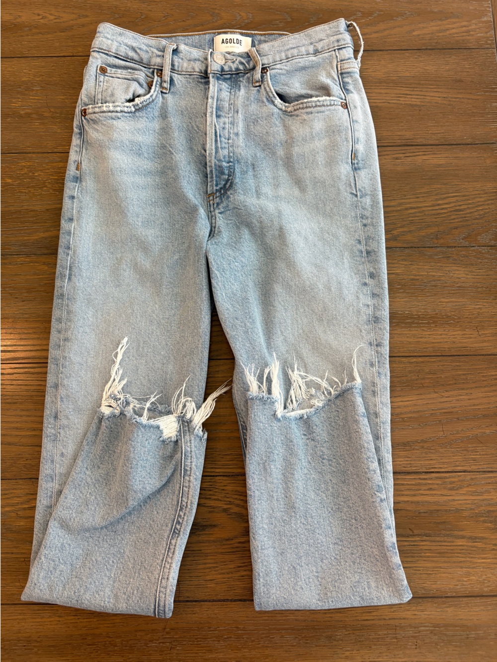 Agolde Light Blue Distressed Women's Jeans Size 25